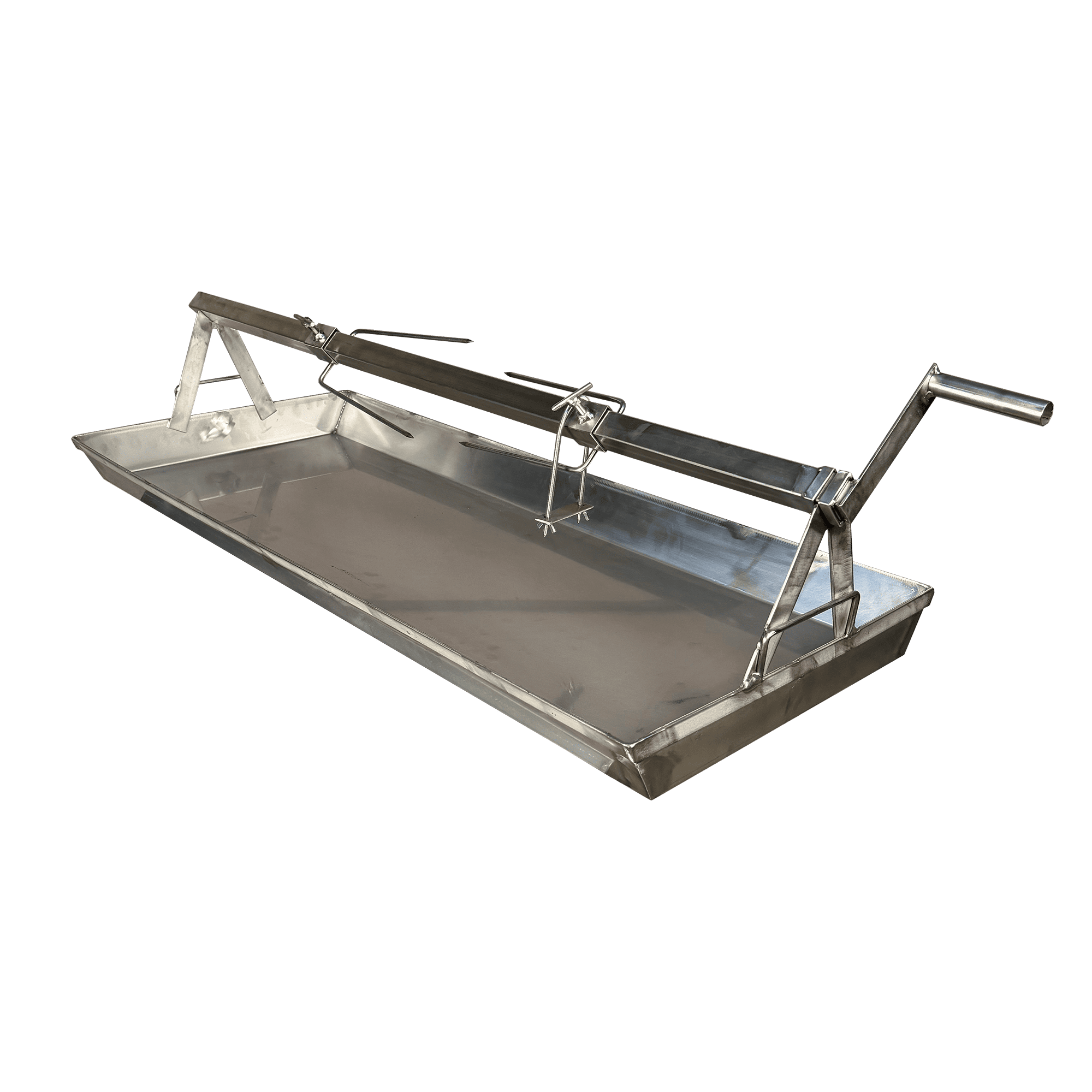 INOX tepsija VELIKA s ražnjem i vilama