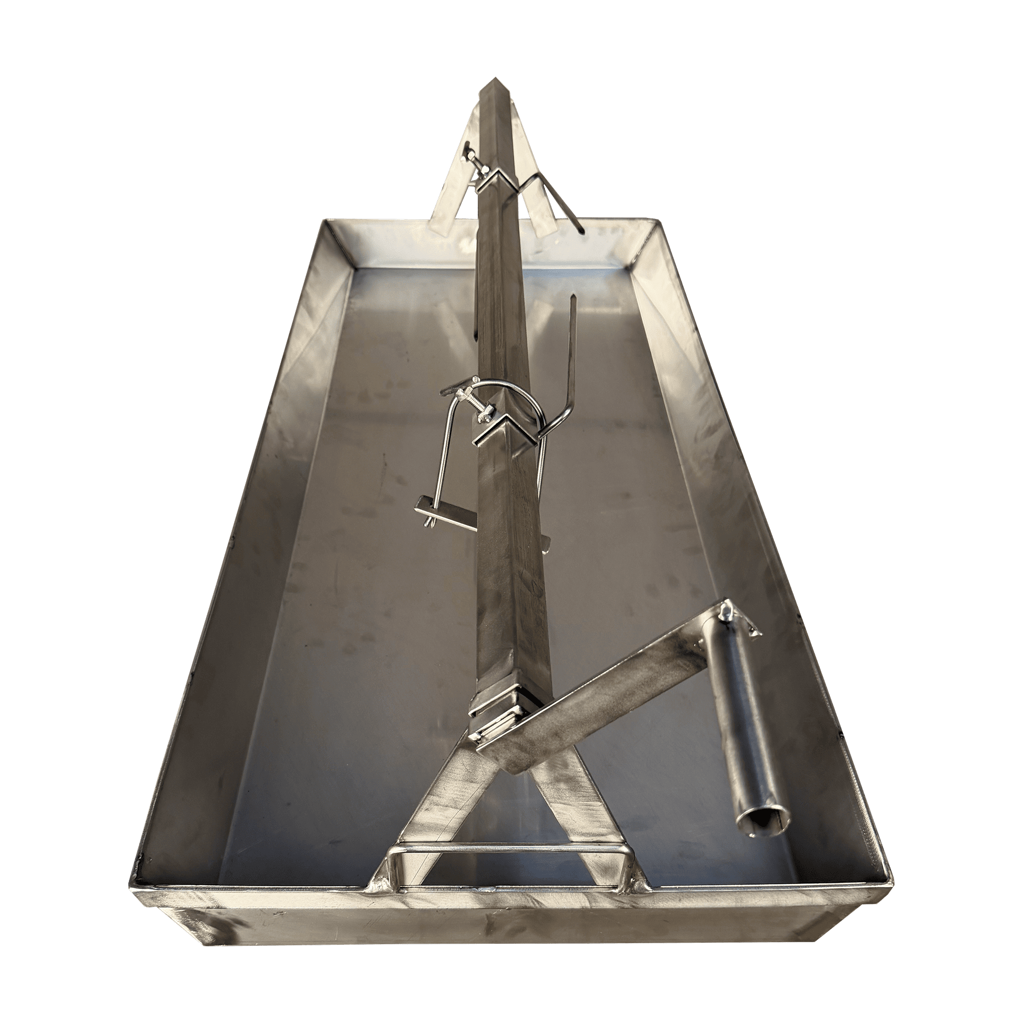 INOX tepsija VELIKA s ražnjem i vilama